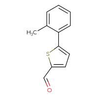 Chemical structure of 5-(2-methylphenyl)thiophene-2-carbaldehyde - CSSB00011275913