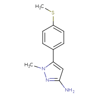 Chemical structure of 1-methyl-5-[4-(methylsulfanyl)phenyl]-1H-pyrazol-3-amine - CSSB00010313041