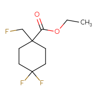 Chemical structure of ethyl 4,4-difluoro-1-(fluoromethyl)cyclohexane-1-carboxylate - CSSB02135294026
