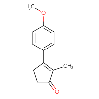 Chemical structure of 3-(4-methoxyphenyl)-2-methylcyclopent-2-en-1-one - CSSB00010777087