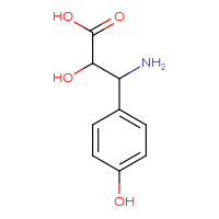 Chemical structure of 3-amino-2-hydroxy-3-(4-hydroxyphenyl)propanoic acid - CSSB00010754934