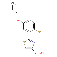 Chemical structure of [2-(2-fluoro-5-propoxyphenyl)-1,3-thiazol-4-yl]methanol - CSSB06584624557