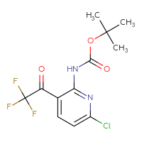 Chemical structure of tert-butyl N-[6-chloro-3-(2,2,2-trifluoroacetyl)pyridin-2-yl]carbamate - CSSB00010203208