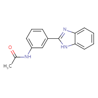 Chemical structure of N-[3-(1H-1,3-benzodiazol-2-yl)phenyl]acetamide - CSSB00046223754