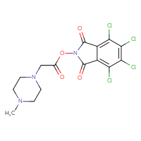 Chemical structure of 4,5,6,7-tetrachloro-1,3-dioxo-2,3-dihydro-1H-isoindol-2-yl 2-(4-methylpiperazin-1-yl)acetate - CSSB20271124231
