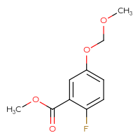 Chemical structure of methyl 2-fluoro-5-(methoxymethoxy)benzoate - CSSB20471733479