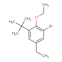 Chemical structure of 1-bromo-3-tert-butyl-2-ethoxy-5-ethylbenzene - CSSB20101709233