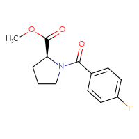 Chemical structure of methyl (2S)-1-(4-fluorobenzoyl)pyrrolidine-2-carboxylate - CSSB00103795909