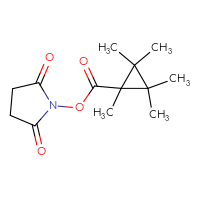 Chemical structure of 2,5-dioxopyrrolidin-1-yl 1,2,2,3,3-pentamethylcyclopropane-1-carboxylate - CSSB02172877899