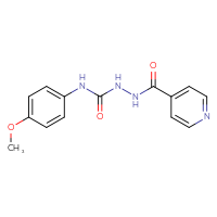 Chemical structure of N-{[(4-methoxyphenyl)carbamoyl]amino}pyridine-4-carboxamide - CSSB00025737555