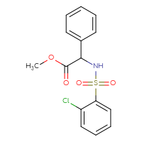 Chemical structure of methyl 2-(2-chlorobenzenesulfonamido)-2-phenylacetate - CSSB00025736171
