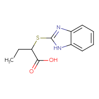 Chemical structure of 2-(1H-1,3-benzodiazol-2-ylsulfanyl)butanoic acid - CSSB00011202374