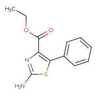 Chemical structure of ethyl 2-amino-5-phenyl-1,3-thiazole-4-carboxylate - CSSB00020596026
