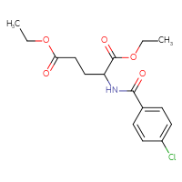 Chemical structure of 1,5-diethyl 2-[(4-chlorophenyl)formamido]pentanedioate - CSSB00160389606