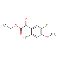 Chemical structure of ethyl 2-(5-fluoro-4-methoxy-2-methylphenyl)-2-oxoacetate - CSSB21103685512