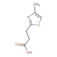 Chemical structure of 3-(4-methyl-1,3-thiazol-2-yl)propanoic acid - CSSB00000720786