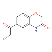 Chemical structure of 6-(2-bromoacetyl)-3,4-dihydro-2H-1,4-benzoxazin-3-one - CSSB00000749720