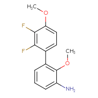 Chemical structure of 2',3'-difluoro-2,4'-dimethoxy-[1,1'-biphenyl]-3-amine - CSSB06580962096