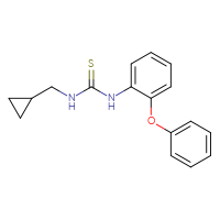 Chemical structure of 3-(cyclopropylmethyl)-1-(2-phenoxyphenyl)thiourea - CSSB02060053298