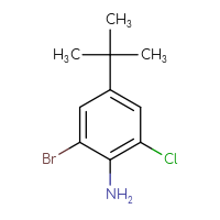Chemical structure of 2-bromo-4-tert-butyl-6-chloroaniline - CSSB00134615427