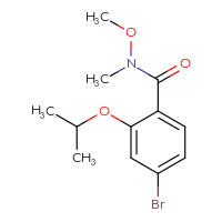 Chemical structure of 4-bromo-N-methoxy-N-methyl-2-(propan-2-yloxy)benzamide - CSSB00026683298
