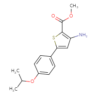 Chemical structure of methyl 3-amino-5-[4-(propan-2-yloxy)phenyl]thiophene-2-carboxylate - CSSB06589967421