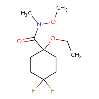 Chemical structure of 1-ethoxy-4,4-difluoro-N-methoxy-N-methylcyclohexane-1-carboxamide - CSSB07054532429