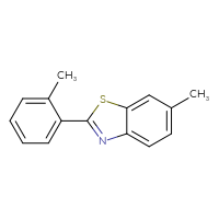 Chemical structure of 6-methyl-2-(2-methylphenyl)-1,3-benzothiazole - CSSB03437807265