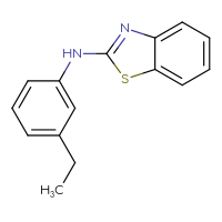 Chemical structure of N-(3-ethylphenyl)-1,3-benzothiazol-2-amine - CSSB00000602578