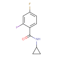 Chemical structure of N-cyclopropyl-4-fluoro-2-iodobenzamide - CSSB00011279648