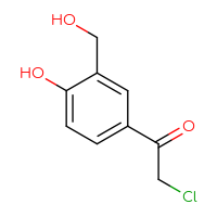 Chemical structure of 2-chloro-1-[4-hydroxy-3-(hydroxymethyl)phenyl]ethan-1-one - CSSB00010408667