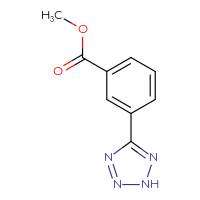 Chemical structure of methyl 3-(2H-1,2,3,4-tetrazol-5-yl)benzoate - CSSB00000205824