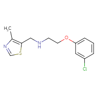 Chemical structure of [2-(3-chlorophenoxy)ethyl][(4-methyl-1,3-thiazol-5-yl)methyl]amine - CSSB02006924730