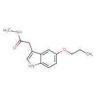 Chemical structure of N-methyl-2-(5-propoxy-1H-indol-3-yl)acetamide - CSSB01150688717