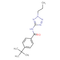 Chemical structure of 4-tert-butyl-N-(2-propyl-2H-1,2,3,4-tetrazol-5-yl)benzamide - CSSB00028095301