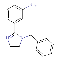 Chemical structure of 3-(1-benzyl-1H-imidazol-2-yl)aniline - CSSB00011353147