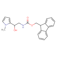 Chemical structure of (9H-fluoren-9-yl)methyl N-[2-hydroxy-2-(1-methyl-1H-pyrrol-2-yl)ethyl]carbamate - CSSB06447998687
