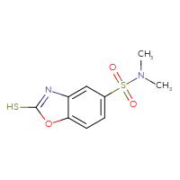 Chemical structure of N,N-dimethyl-2-sulfanyl-1,3-benzoxazole-5-sulfonamide - CSSB00000010375