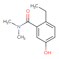 Chemical structure of 2-ethyl-5-hydroxy-N,N-dimethylbenzamide - CSSB00009858636