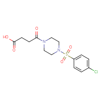 Chemical structure of 4-[4-(4-chlorobenzenesulfonyl)piperazin-1-yl]-4-oxobutanoic acid - CSSB00000683612