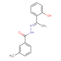 Chemical structure of N'-[(1E)-1-(2-hydroxyphenyl)ethylidene]-3-methylbenzohydrazide - CSSB00020585126