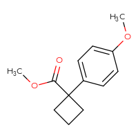Chemical structure of methyl 1-(4-methoxyphenyl)cyclobutane-1-carboxylate - CSSB00051779358