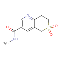 Chemical structure of N-methyl-6,6-dioxo-5H,7H,8H-6λ⁶-thiopyrano[4,3-b]pyridine-3-carboxamide - CSSB02268885699