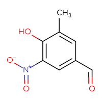 Chemical structure of 4-hydroxy-3-methyl-5-nitrobenzaldehyde - CSSB00020994962