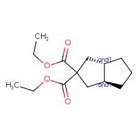 Chemical structure of rac-2,2-diethyl (3aR,6aR)-octahydropentalene-2,2-dicarboxylate - CSSB20620702064