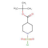 Chemical structure of tert-butyl 1-(chlorosulfonyl)piperidine-4-carboxylate - CSSB00020588425
