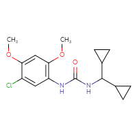 Chemical structure of 1-(5-chloro-2,4-dimethoxyphenyl)-3-(dicyclopropylmethyl)urea - CSSB00104945303