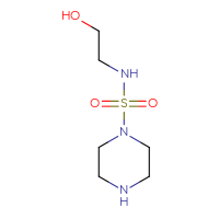Chemical structure of 2-[(piperazine-1-sulfonyl)amino]ethan-1-ol - CSSB00000753813