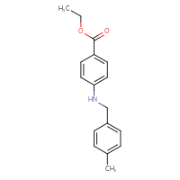 Chemical structure of ethyl 4-{[(4-methylphenyl)methyl]amino}benzoate - CSSB00045224483