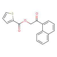 Chemical structure of 2-(naphthalen-1-yl)-2-oxoethyl thiophene-2-carboxylate - CSSB00046255927